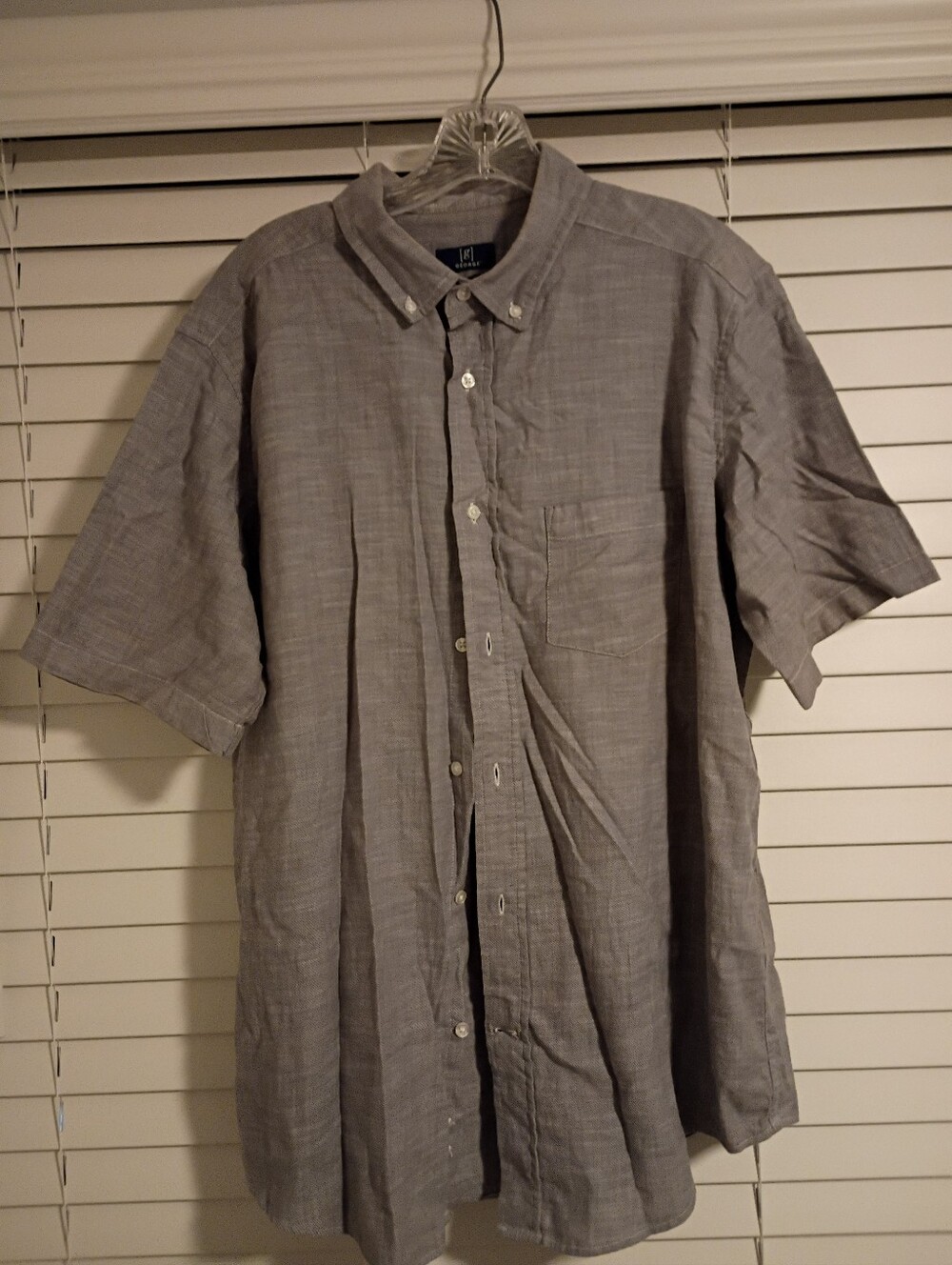 George preppy cotton linen collared shirt